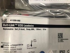 GE Carefusion 411200-002 MULTI-LINK ECG 5 Lead SNAP 65 Total in one Lot - Picture 1 of 5