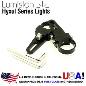Lumision Pair 1.5 Inch Universal Round Light Bar Mounting Bracket Bullbar - Picture 1 of 6