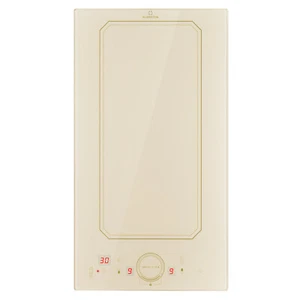 Induktionskochfeld 2 Platten Einbau Doppelherd 3500 W Glaskeramik Timer Beige - Zdjęcie 1 z 12