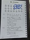 Genuine Mr Crowley Songsheet Signed By Ozzy Ozbourne - No Coa