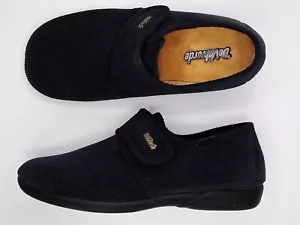 Mens Slipper By DeValverde Style 3024 Marron & Marino (Brown & Navy) - Picture 1 of 6