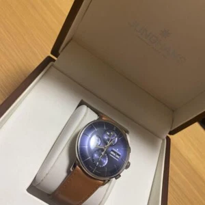 JUNGHANS Meister Chronoscope Automatic 027/4526 Blue dial Unused w/Box - Picture 1 of 24