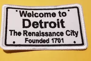 Parche bordado Welcome to DETROIT The Renaissance City aprox 2,25x4 - Imagen 1 de 2
