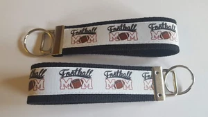 Football Mom 6" Key chain Key Fob Wrist Strap Key Ring Gift Strong Team NFL  - Picture 1 of 1
