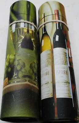 2 Geschenk- Verpackung...Flaschenbox...Dose mit Deckel...Karton mit Kordel...NEU - Bild 1 von 4