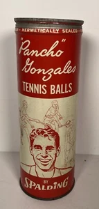 PANCHO GONZALES TENNIS BALLS IN SEALED TIN No KEY A.G. SPAULDING & BROS Nos - Picture 1 of 6