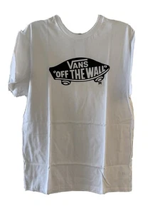Vans Off the Wall White T Shirt medium New w Tags Classic Skate Design - Picture 1 of 5
