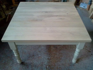BESPOKE HANDMADE OAK TABLE - DINING / KITCHEN 38mm THICK TOP - DEPOSIT ONLY - Picture 1 of 4
