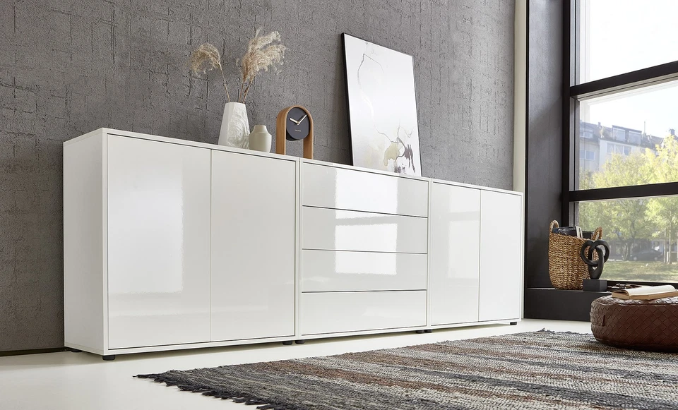 Sideboard »Mailand Set 5« mit weiß lackierten Hochglanzfronten Push-to-Open  - Bild 1 von 1