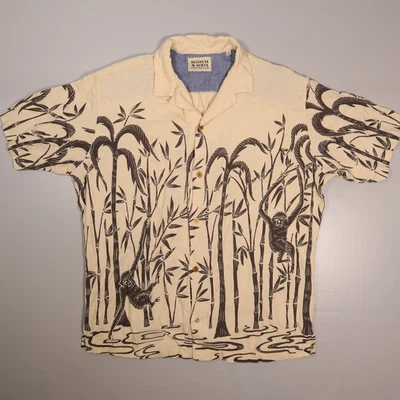 Camisa de campamento de punto jacquard Scotch & Soda manga corta camisa de piscina para hombre mediana Foto 1 de 4