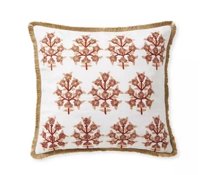 Serena and Lily Morningside Pillow Cover- Terracotta 22"× 22" $198 - Picture 1 of 3