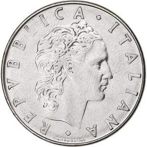 [#1222835] Italy, 50 Lire, 1980, Rome, Stainless Steel, AU, KM:95.1 - Picture 1 of 2