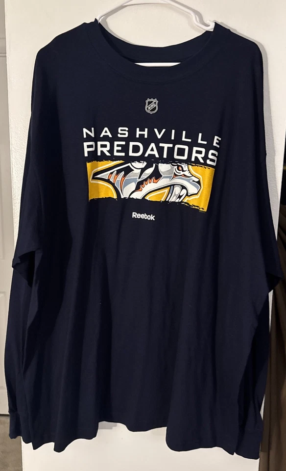 NWOT Reebok Nashville Predators 2XL Long Sleeve Shirt Shea Weber 6 - Image 1 of 4