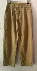 Free People Pantaloni Donna 4 Beige Khaki Chino Gamba Larga Pantaloni Alti Pieghettati - Foto 1 di 14