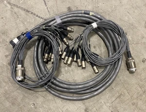 12 Channel 50ft (15m) Cannon Multipin Snake + XLR Fan In/Out Audio Stage Cable - Picture 1 of 11
