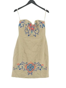 Banana Republic Women's Mini Dress UK 8 Tan Linen with Cotton Mini - Picture 1 of 5