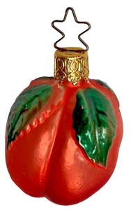 Vintage Mercury Glass Inge Glas Christmas Ornament ~ Peach ~ West Germany ~ 2" - Picture 1 of 7