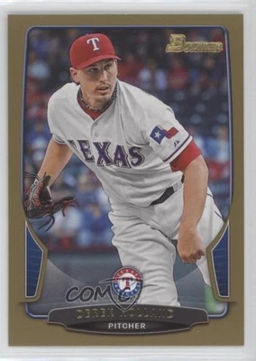 2013 Bowman Gold Border Derek Holland #74 - Image 1 of 2