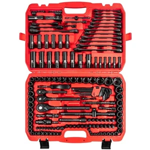 160-Piece Mechanics Tool Set, Metric Socket Set 1/2 1/4 3/8 inch Drive Profes... - Picture 1 of 8