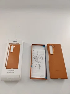 Genuine / Official Samsung Galaxy Z Fold6 Faux Leather KindSuit Case - Brown - Picture 1 of 4