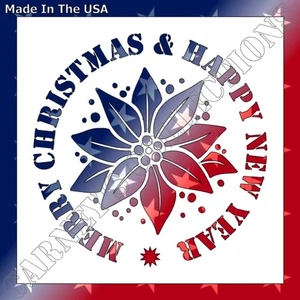 Plastic Stencil - Christmas New Year Poinsettia (SB204) (9", 10", 11" or 12") - Picture 1 of 3