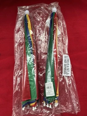 NEW SET 2 RAINBOW UMBRELLA HATS HANDS FREE BEACH GOLFING FISHING SHADE / RAIN - Image 1 of 4