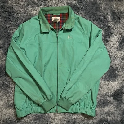 Vintage 70s 80s Titleist Turquoise Flannel Lining Zip Up Size Extra Large - Изображение 1 из 4