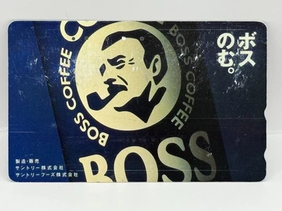 Boss Coffee Telephone Used Card Vintage Collectible 50 Units Made in Japan NTT - Image 1 of 4
