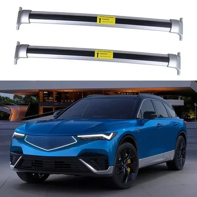Barra transversal de 2 piezas apta para portaequipajes de carga para kayak riel de techo Acura ZDX 2024 2025 plateada Foto 1 de 4