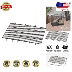 Durable Vinyl-Coated Elevated Floor Grid for Small Dog Crates - 22.6 x 17.7 in - Picture 1 of 9