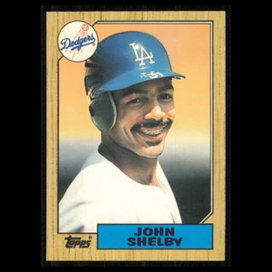 John Shelby #112T 1987 Tiffany Topps Traded Los Angeles Dodgers Baseball Card NM - Picture 1 of 3