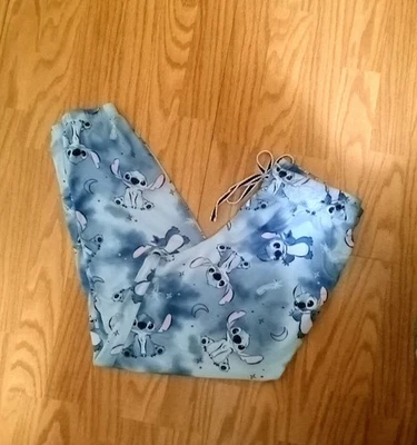 DISNEY STITCH Pajama Jogger Stretch Sleep Pants Stitch Galaxy  Size Med 8-10 - Image 1 of 4