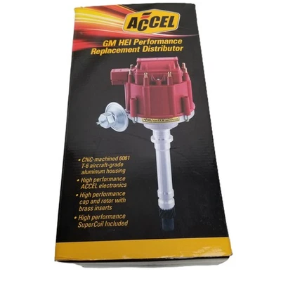 ACCEL 59107C GM HEI Performance Distributor Chevy V8 Red Cap Coil New Automotive - Image 1 of 4