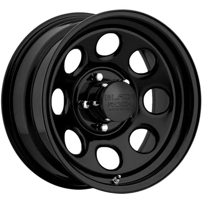 Black Rock 997B Soft 8 17x8 5x5" +0mm Gloss Black Wheel Rim 17" Inch Foto 1 de 4