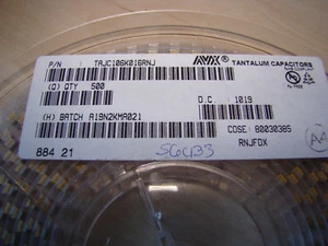 ESTUCHE CONDENSADOR DE TANTALIO 10UF/16V TAMAÑO C (10 piezas) AVX - TAJC106K016RNJ - Imagen 1 de 1