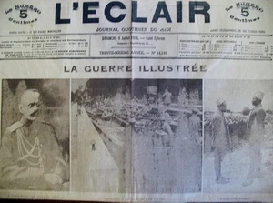 GUERRE BATAILLE DE LA SOMME DÉPÊCHES FRONT COMMUNIQUÉS JOURNAL L'ÉCLAIR 7/1916 - Picture 1 of 1