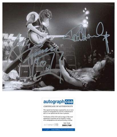KISS Paul Stanley & Ace Frehley signed Autograph 8x10 Photo Autographed ACOA COA Cover
