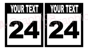 Race car Number Plate Decals Club Motorsport -vinyl Custom Text - Picture 1 of 1