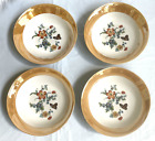 4 Vintage PK UNITY GERMANY Bowls Butterfly Floral Peach Border Dessert Bowls
