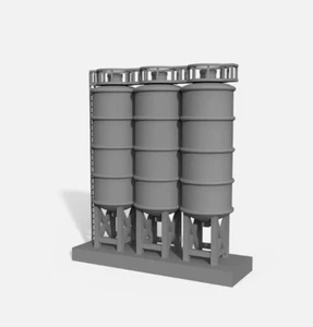 Kit de construcción de paisaje diorama accesorios de vías de ferrocarril escala S tanque de almacenamiento de gas de petróleo - Imagen 1 de 1