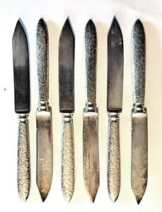 Antique Silverplate Fruit Knives - Set of 6 - Picture 1 of 6