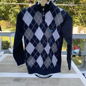 Boy’s Argyle Christmas Sweater  By Children’s Place In Size Med-7/8- NWT - Picture 1 of 6