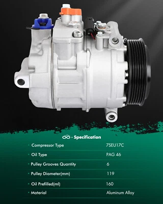 Fits 2006-2011 2010 2009 Mercedes-Benz R350 ML350 A/C Compressor W/Clutch 3.5L - Image 1 of 4