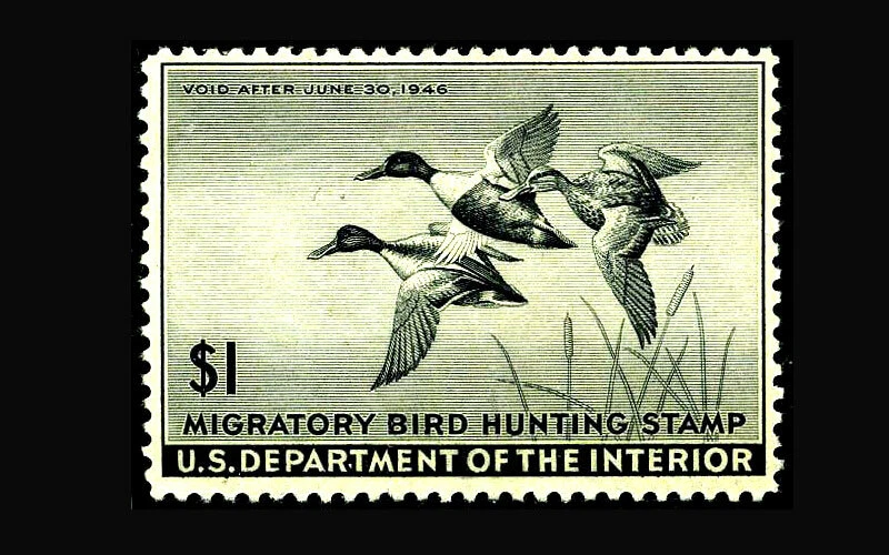 USA Federal Duck Stamp-Mint OG&H, VF S#RW12 Very lightly hinged, nice fresh stam - Image 1 of 1