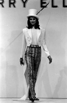 Perry Ellis Marc Jacobs Runway Vintage Fall 1992 Snake Python Print Pants 4 - Image 1 of 4