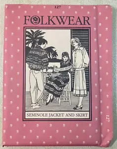 Folkwear #127 Seminole Jacket & Skirt Sewing Pattern Unisex Size S-LG OOP - Picture 1 of 4