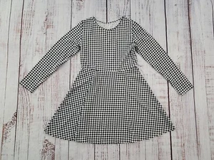 Children's Place Black & White Houndstooth Long Sleeve Skater Dress Girls XL - Picture 1 of 10