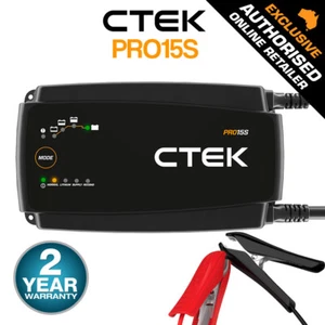"CTEK PRO15S 15A 12V Battery Charger Maintainer Workshop Automatic Lithium Smart - Picture 1 of 5