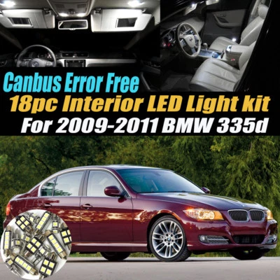 18Pc CANbus Error Free Car Interior LED White Light Kit for 2009-2011 BMW 335d  - Image 1 of 4