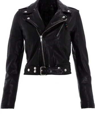 CHAQUETA DE CUERO DNM NEGRA PARA MUJER 1 talla L Foto 1 de 4